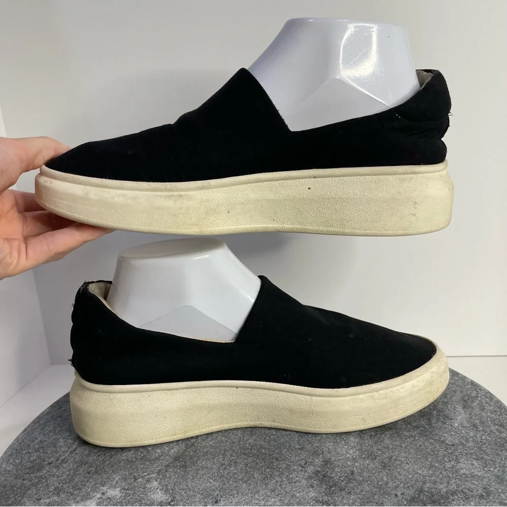 💛 Sam Edelman Nerah Black Slip On Platform Sneakers 8